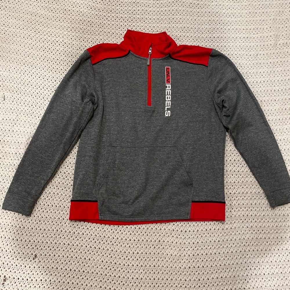 Champion UNLV Red and Gray Pullover